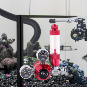 Compteur de bulles d'aquarium CO2 à étage unique en aluminium de haute qualité régulateur de pression en gros à double jauge noir/argent DICI - Product Image 3