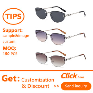 Wholesale Custom Logo Trendy Retro <b>Gradient</b> Lens Metal Lightweight UV400 Protection Comfortable Unisex Full Rim Fashion - Product Image 3