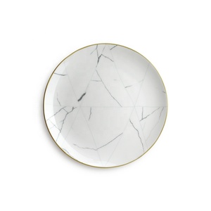 Vente chaude en céramique dîner ensemble jante chargeur assiette assiettes de mariage or vente chaude haute qualité marbre porcelaine vaisselle - Product Image 5