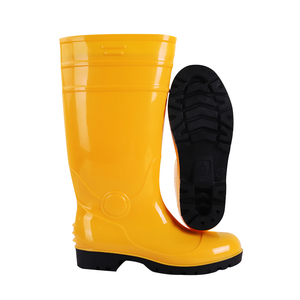 รองเท้าบูทยางกันน้ำสีเหลืองแบบส้นสูงหัวเหล็กสำหรับทำงานในฟาร์ม - Product Image 3