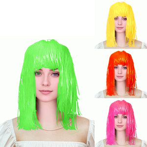 <span class=keywords><strong>วิก</strong></span>ผมฟอยล์นีออนแวววาวเรืองแสงในที่มืดอุปกรณ์ปาร์<span class=keywords><strong>ต</strong></span>ี้มันเงาสำหรับงานเลี้ยงถ่ายภาพสำหรับผู้หญิงผู้ชายและผู้ใหญ่ของ<span class=keywords><strong>ต</strong></span>กแ<span class=keywords><strong>ต</strong></span>่งวันเกิด - Product Image 1