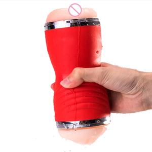 2 in 1 Realistico Tazza di Masturbation Del Silicone reale Artificiale Figa e la bocca Maschio tazza del Masturbator giocattolo del sesso per l'uomo - Product Image 2