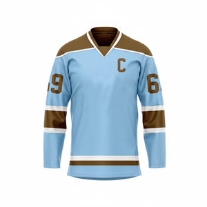 Ice <b>Hockey</b> Uniform Jersey 100% Polyester Breathable Training Suit Custom Made Sublimation Jersey Embroidery Team Wear Sets - Product Image 1