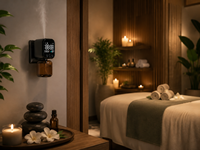 90 °   Diffuseur d'arômes intelligent rotatif sans eau avec contrôle par application BT et écran LED, à brancher sur prise murale, pour la maison, l'hôtel et le bureau