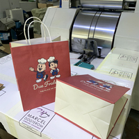 Sac en papier kraft avec impression personnalisée KM Sac en papier kraft brun pour aliments à emporter avec votre propre logo Sac en papier kraft