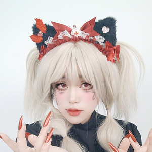 कारखाने थोक सपने के फैशन कपास बिल्ली कान लोलिटा कॉप्ले जैकेट कोट दिल के आकार के धनुष डिजाइन सेक्सी महिला हेलोलीन पोशाक - Product Image 1