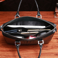 Nouveau sac à main en cuir unisexe de grande capacité pour hommes mallette d'affaires avec fonction étanche sac à la mode pour le stockage en peau de vache
