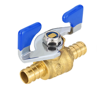 Vanne à boisseau sphérique manuelle en laiton sans plomb, raccord PEX X PEX standard, 1/2 pouce, modèle QF-17-1, marque HUANHAI, certifiée ISO9001