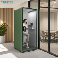 Cabine de bureau insonorisée 30 dB, réduction du bruit pour 1-2 personnes, portable, pliable, avec roues, mobile, Australie