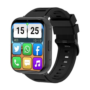 Q668 Full Screen Sport 4G Smart Watch 2024 Case Telefoon Zwart Fitness Klok Android Muziek Met Camera Radio Metaal Oem Ips