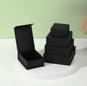 Best Selling Custom Logo Magnetic Flip Top Jewelry Box <b>Ring</b> Earring Necklace <b>Storage</b> Gift Packaging Box Custom Size Available - Product Image 2