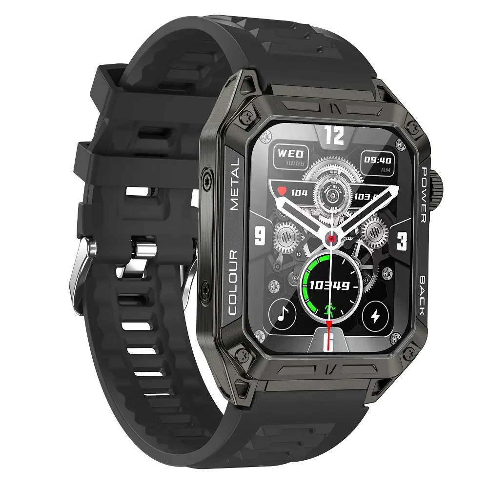 Jam tangan pintar Logo kustom gaya multiwarna dengan perangkat dapat dipakai pengisian daya magnetik tahan air IP67 untuk peningkatan kenyamanan
