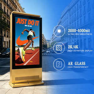 Afficheur publicitaire double face étanche de 55 pouces, sur pied, 4K Ultra HD, 3000 nits, affichage numérique extérieur YDH10 - Product Image 1