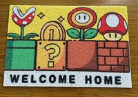 Tapis de porte avant de logo d'impression 3D personnalisée antidérapante pour l'entrée à la maison