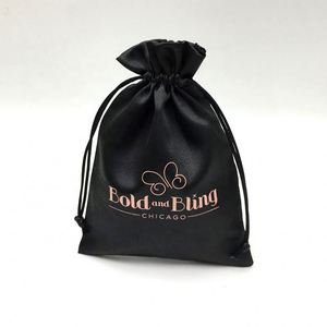 Sac à poussière en satin noir de taille standard, respectueux de l'environnement - Product Image 1