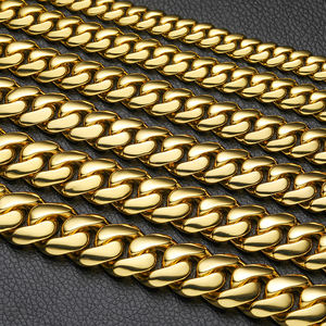 22mm Cuban Chain <strong>Men's</strong> Bracelet 18K Gold-Plated Hip-hop Style Trendy <strong>Fashion</strong> <strong>Accessory</strong> for Parties - Product Image 3