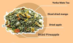 Venta caliente Té de sabor mezclado OEM Etiqueta privada Mango Frutas <span class=keywords><strong>Mate</strong></span> Té mezclado con manzana Piña mango - Product Image 5