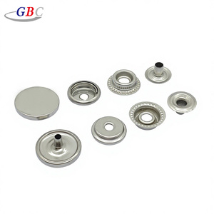 Boutons-pression <span class=keywords><strong>en</strong></span> acier inoxydable de 17 mm d'épaisseur pour vestes et doudounes, finition argent poli, vente <span class=keywords><strong>en</strong></span> gros d'usine - Product Image 2
