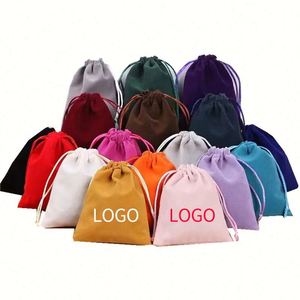 Bolsas de Joyería con Logotipo Imprimible, Bolsas de Seda Personalizadas para Regalos y Dulces de Boda - Product Image 1