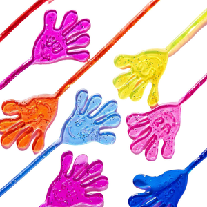 JITENG Mains collantes scintillantes, mini-jouets extensibles à claquer, idéales pour les fêtes et les vacances, lot de petites mains collantes - Product Image 2
