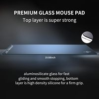 Tapis de Souris Gaming en Verre Trempé à Surface Spéciale Personnalisé en Usine pour une Précision et une Vitesse Améliorées dans les Jeux FPS RTS