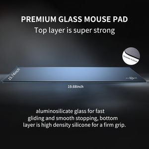 Tấm lót chuột chơi game kính cường lực bề mặt đặc biệt tùy chỉnh nhà máy, cải thiện độ chính xác và tốc độ trong các trò chơi FPS và RTS - Product Image 4