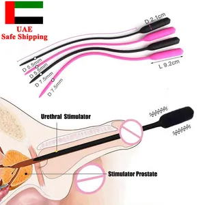 Elektrischer leiser masturbator für männer 10-frequenz-vibration verlängerung der harnröhre vibrator urethraler Öffnung-erweiterungsstimulator