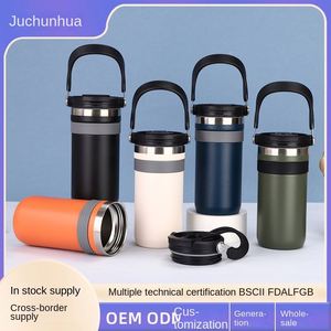 Modern Design 304 Stainless Steel Thermos Cup Portable Outdoor Handle Coffee & Drink Cup Vacuum Technology for Car Use Wholesale - Product Image 2