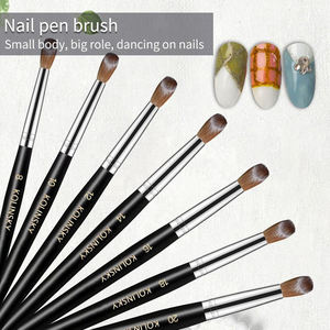 Pinceau à ongles plat professionnel <span class=keywords><strong>haut</strong></span> <span class=keywords><strong>de</strong></span> <span class=keywords><strong>gamme</strong></span> Paul Cézanne, 100% Kolinsky, virole sertie en <span class=keywords><strong>acrylique</strong></span>, manche en bois noir, outil <span class=keywords><strong>de</strong></span> beauté P-86 - Product Image 3