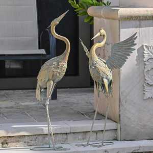 Indian Folk <b>Art</b> Metal Bird Sculpture Set of 2 Decorative Artwork for Terrace Beautification and Landscape Decor - Product Image 5