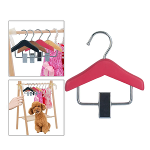 Solid Wood <strong>Mini</strong> Pet Clothes <strong>Hanger</strong> with Clip and Hook for Dog Clothing &amp; Pet Accessories - Product Image 2