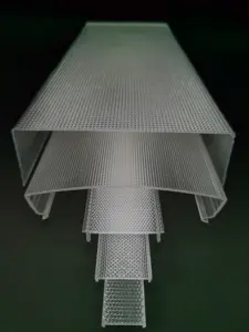 Bming Embossed Extruded Linear Led Lighting Cover Lower UGR Transparent Prism Surface PC Cover