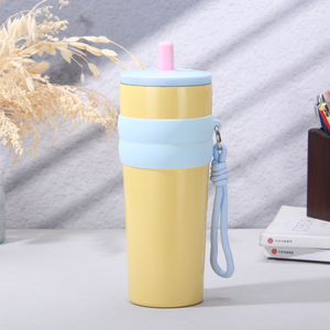 <span class=keywords><strong>Tasse</strong></span> <span class=keywords><strong>à</strong></span> <span class=keywords><strong>thé</strong></span> en acier inoxydable en gros d'usine avec une <span class=keywords><strong>tasse</strong></span> isolée sous vide de <span class=keywords><strong>grande</strong></span> capacité avec une paille, compagnon de café - Product Image 5