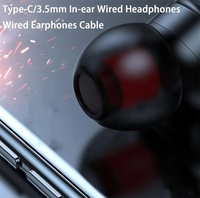 Écouteurs filaires de type C Écouteurs de sport avec basses Écouteurs USB C stéréo avec contrôle du volume du micro pour les jeux et la musique