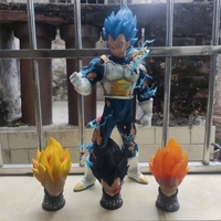 Figura de Anime Japonés de PVC de 10-30 cm de Dragon Ball Z, Super Saiyan Vegeta, Gohan, Goku, Majin Buu, Juguete Coleccionable, Estatua de Dibujos Animados
