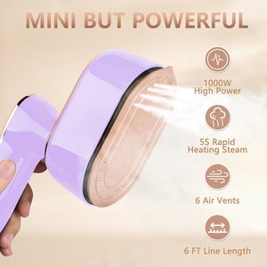 Plancha de Vapor Portátil Plegable con Pantalla LCD 110V/220V, Mini Plancha de Vapor Eléctrica de Mano para Ropa - Product Image 4