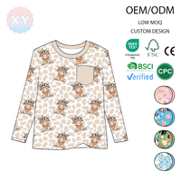 Sweater Hoodie Bayi Perempuan Lengan Panjang Kerah Bulat Motif Sapi Highland, Gaya Vintage Ramah Lingkungan dan Bernapas