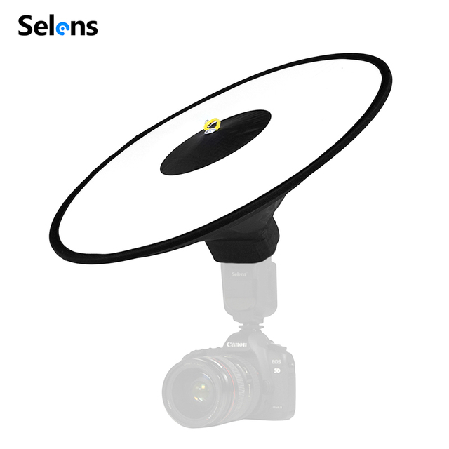 Selens 45cm Flash Diffuser Photography Foldable Beauty Dish Cone Shape Speedlight Softbox for Photo Studio Product Shoot