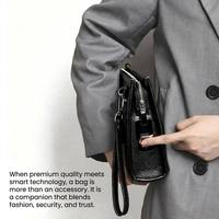 Sac d'affaires en cuir personnalisé OEM avec serrure à empreintes digitales, sac à main intelligent antivol pour hommes, GPS rechargeable, vente en gros d'usine