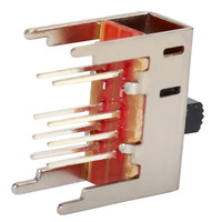 Interrupteur à glissière SS-23D24 2P3T 3 positions 8 broches compact pour circuit imprimé traversant DC 50V 0.3A Contact argenté Prix usine Vente en gros