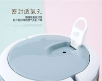Boîte à Bento Ronde Portable à 3 Couches, Hermétique, en Acier Inoxydable, pour Enfants