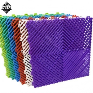 Dalles de sol en plastique pour garage de haute qualité 40*40cm, dalles de sol en plastique pour lavage de voiture, dalles de sol en plastique <span class=keywords><strong>PVC</strong></span> pour garage - Product Image 1
