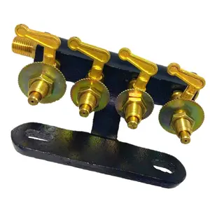 Air Gas Inlet Control Valve Casting Gas Cooker Stove Parts Brass Needle Valve Parts