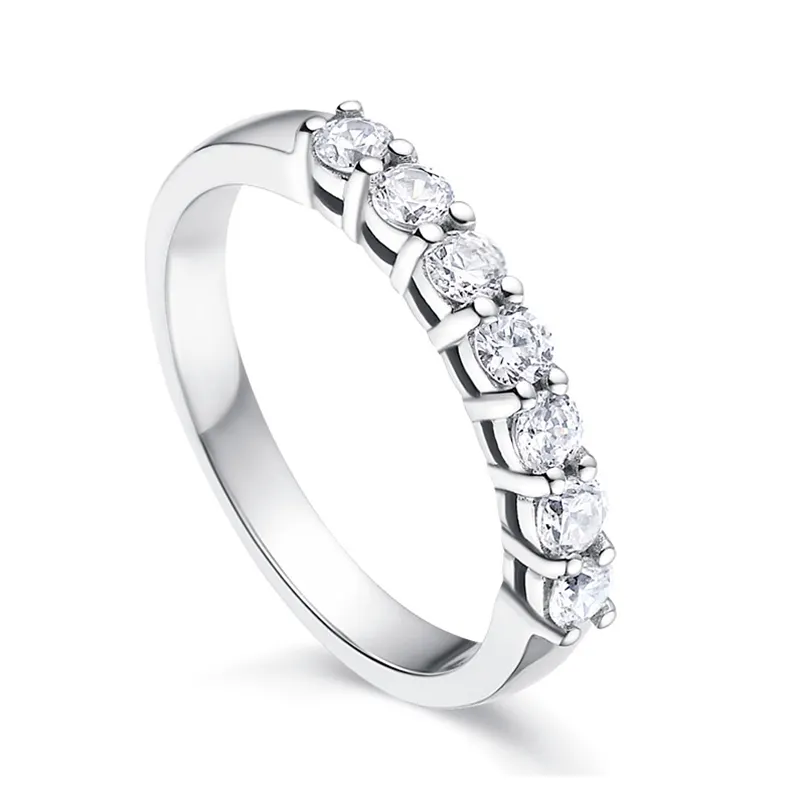 Sgarit joias tendência quente, joias de 18k ouro branco 1ct, anéis de diamantes de casamento, anel de moissanite, empilhado, moda, joias clássicas