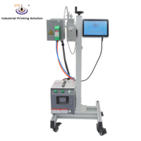Machine de marquage UV laser en ligne IPS-LUV5W T 5W pour le codage dynamique des codes QR et des dates d'expiration sur les bouchons de bouteilles et les sachets en aluminium