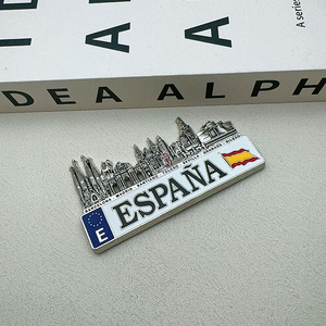 Adesivi personalizzati vintage resistenti in lega di zinco effetto goccia d'olio per frigoriferi, per il paese. Esclusivo regalo transfrontaliero dalla Spagna. - Product Image 2