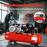 Compresor de Aire de Pistón de Alta Presión de 8 bar, Motor de 3 HP, Bomba Refrigerada por Aire para Pintura en Aerosol, Reparación de Carrocería de Automóviles