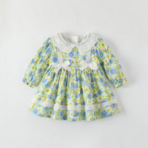 Chic vestito da ragazza coreano a maniche lunghe stile Mori floreale per la primavera dolce principessa abito decorativo in pizzo - Product Image 4