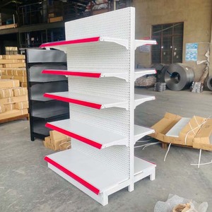 Factory Direct Custom Heavy Duty Double-Sided <strong>White</strong> Metal Supermarket <strong>Shelf</strong> Gondola Shelving <strong>Unit</strong> for Mexico Retail Store - Product Image 3
