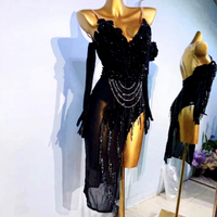 Nouveau Costume de Danse Latine Diamant 2026 – Tenue Professionnelle de Compétition et de Spectacle pour la Scène, Idéal pour les Routines de Bal et de Danse Standard Blackpool